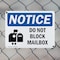 Signmission Do Not Block Mailbox, 18 in W x Rectangle, Plastic OS-2PACK-NS-P-1218-L-15418 - alternate 6